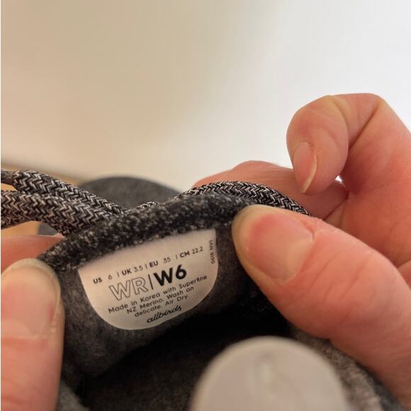 Allbirds Womens Wool Runners Sneakers Size 6 Gray Merino Wool Lace Ups Casual - Picture 7 of 8